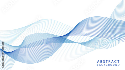 Abstract motion wave blue gradient line background