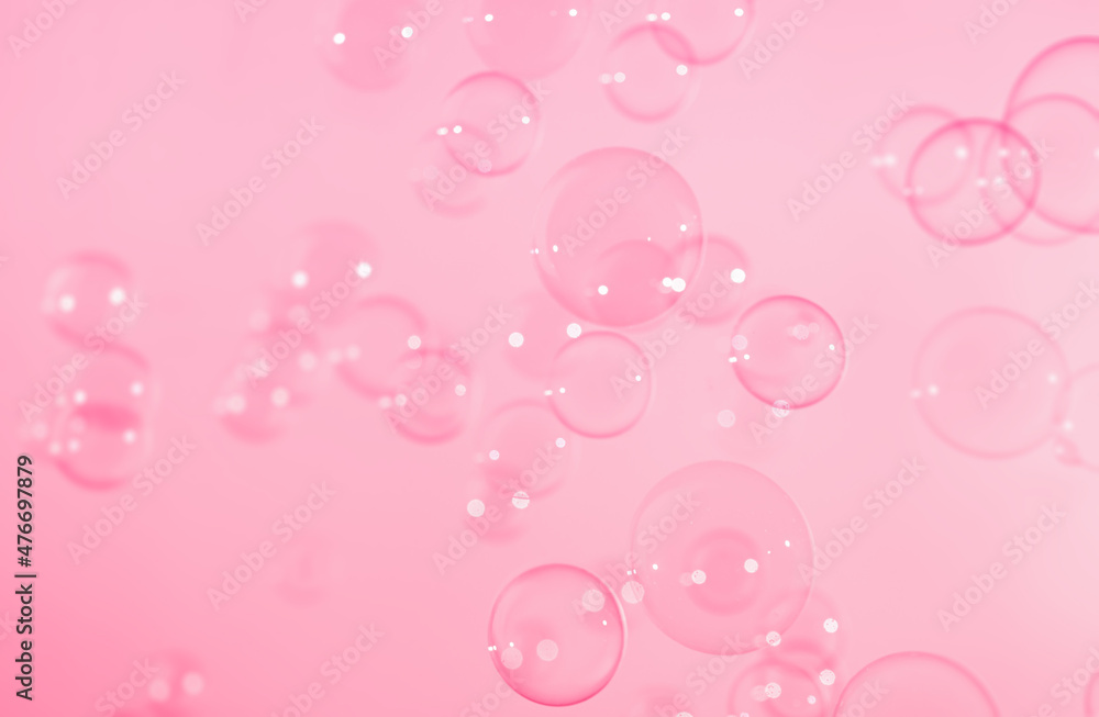 Beautiful Transparent Pink Soap Bubbles Natural Background. Celebration, Wedding Card. Blurred Pink Bubbles Backdrop. Valentine Pink Wallpaper. Beautiful Transparent Pink Soap Bubbles Natural Background. Celebration, Wedding Card. Blurred Pink Bubbles Backdrop. Valentine Pink Wallpaper.