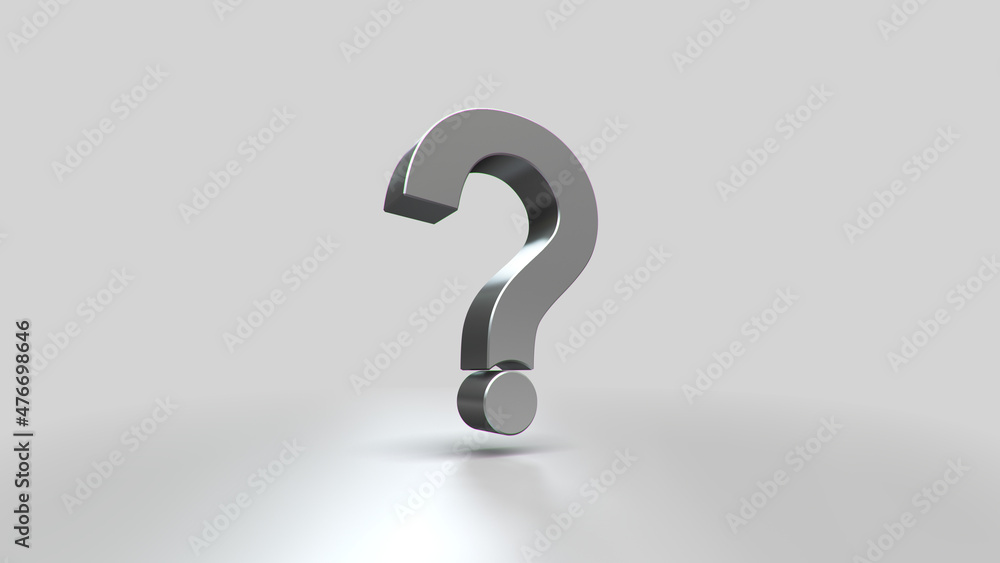 3D illustrations silver question marks for business, corporate and advertising 3D illustrations silver question marks for business, corporate and advertising