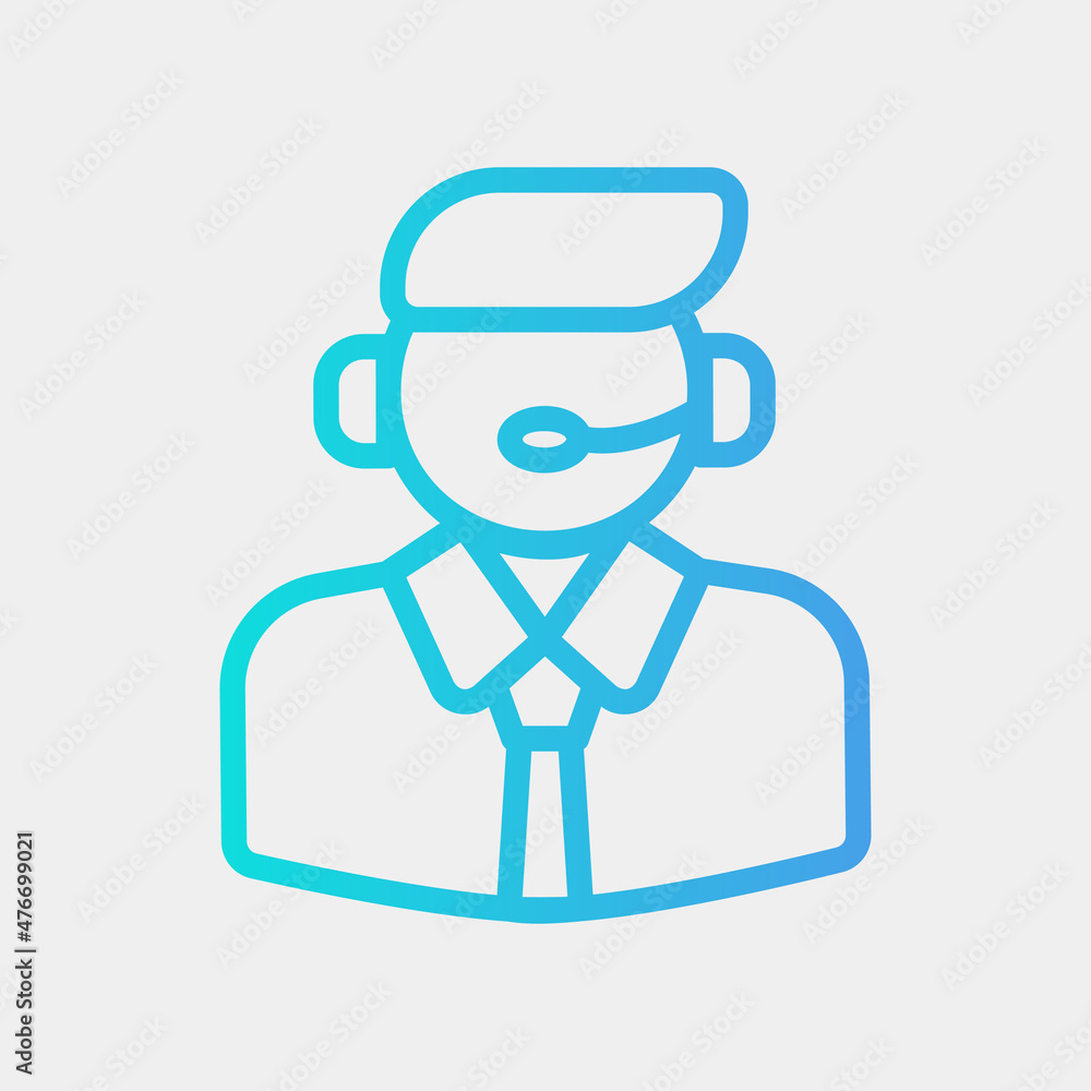 Customer service icon in gradient style about marketing and seo, use for website mobile app presentation Customer service icon in gradient style about marketing and seo, use for website mobile app presentation