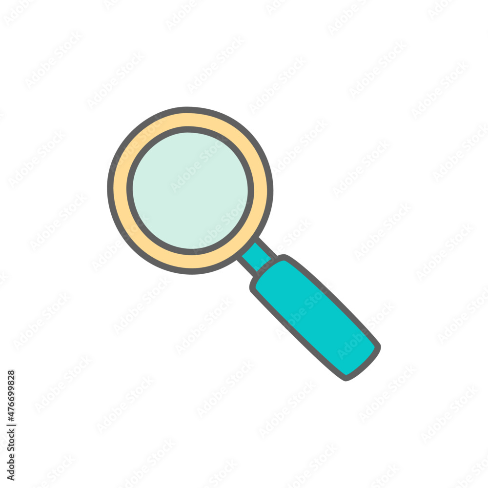 Search Icon in color icon, isolated on white background Search Icon in color icon, isolated on white background