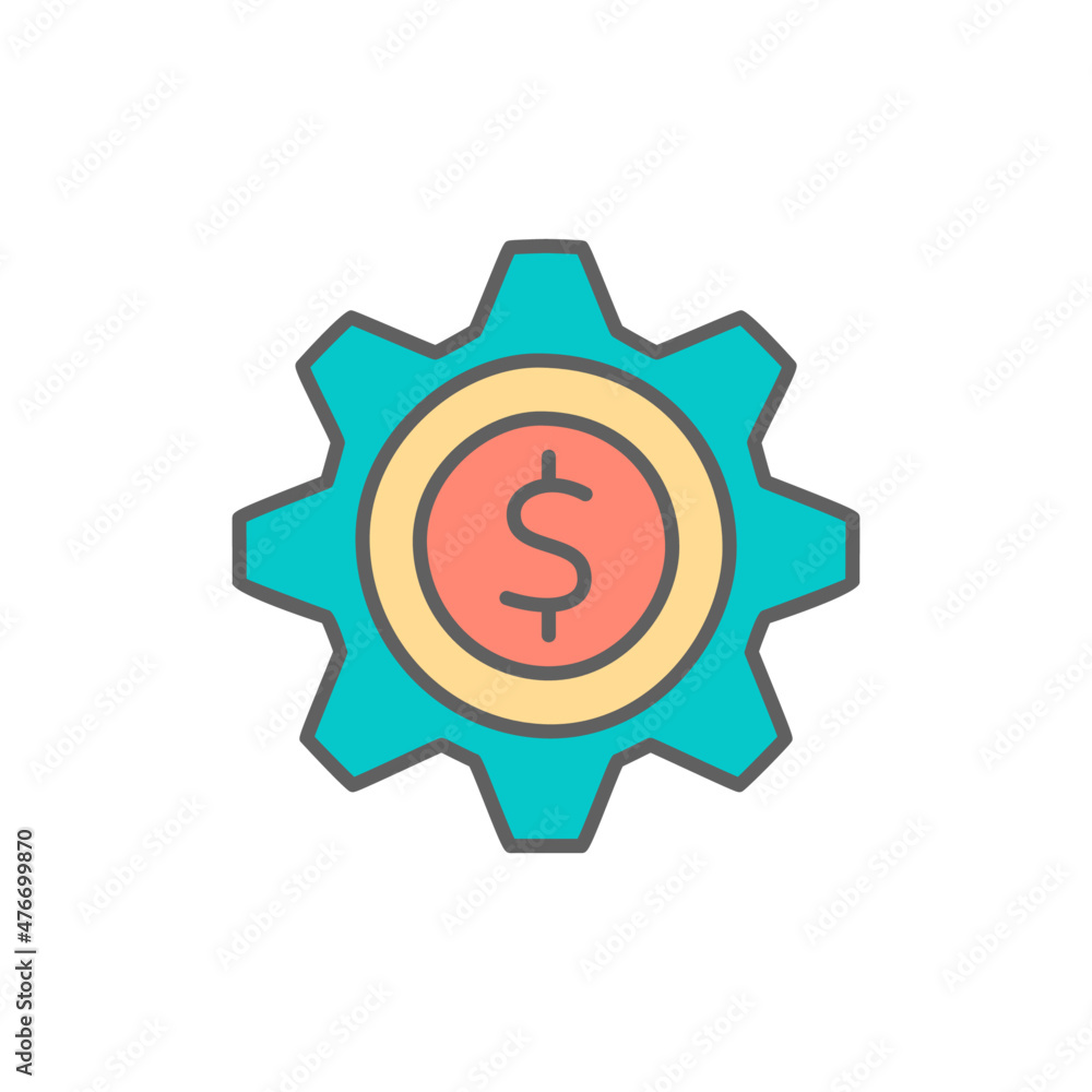 Money making Icon in color icon, isolated on white background Money making Icon in color icon, isolated on white background