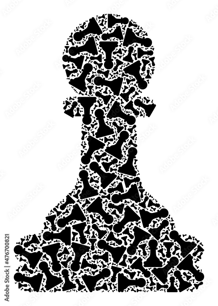 Vector chess pawn icon composition. Chess pawn composition is constructed with random self chess pawn items. Recursion composition from chess pawn icon. Vector chess pawn icon composition. Chess pawn composition is constructed with random self chess pawn items. Recursion composition from chess pawn icon.