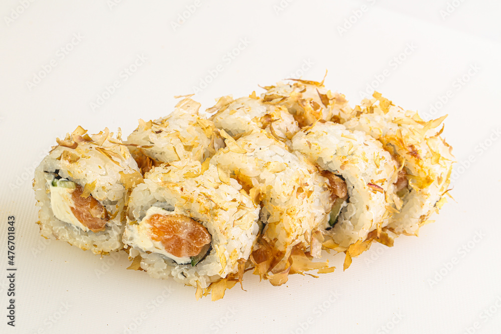 Japanese tradtional roll with salmon Japanese tradtional roll with salmon