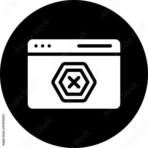 ad blocker glyph icon