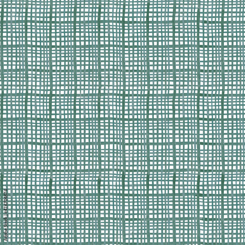 Seamless checkered pattern. Indigo. Watercolor illustration.  