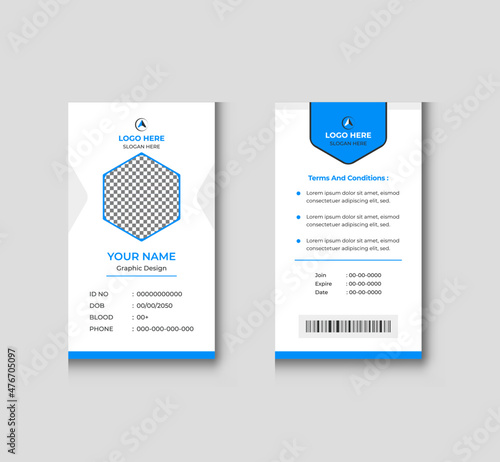 Business id card template with minimalist elements design