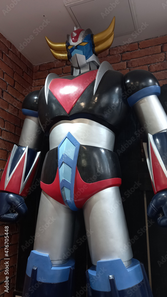 Robot Grendizer Vintage statue giant sci-fi cartoon figure of UFO Force  Five japanese series character toy Stock Photo | Adobe Stock