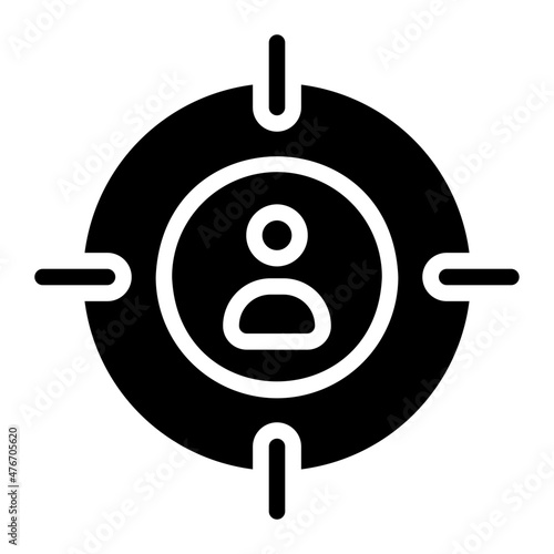 target audience glyph icon