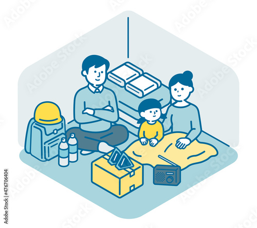 Family living in a shelter