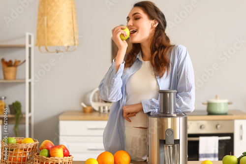 Young woman with fresh frui...