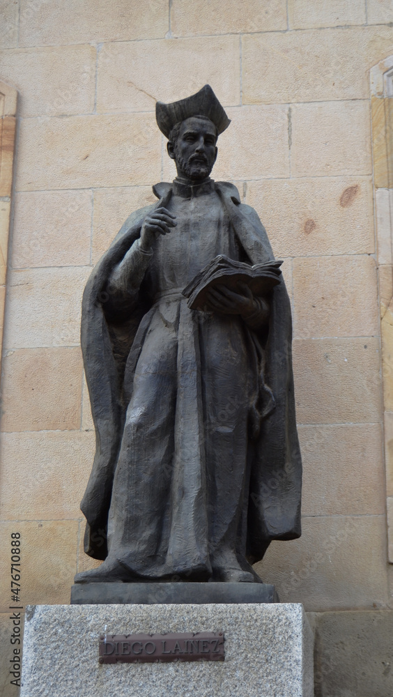 SORIA, Spain - 26 September 2012: Statue in homage to Diego Laínez