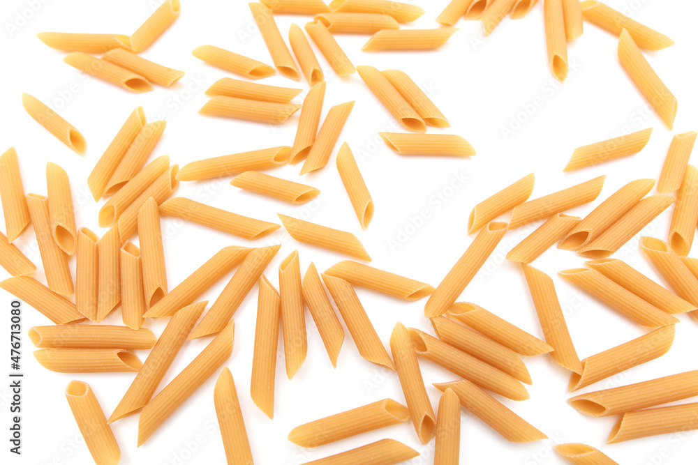 Dry pasta isolated on a white background. Dry pasta isolated on a white background.