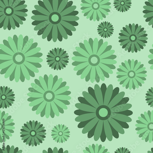 seamless pattern flowers flat