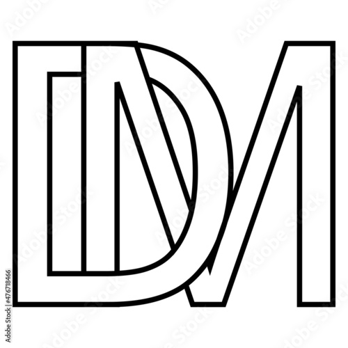 Logo sign dm md icon, sign ...
