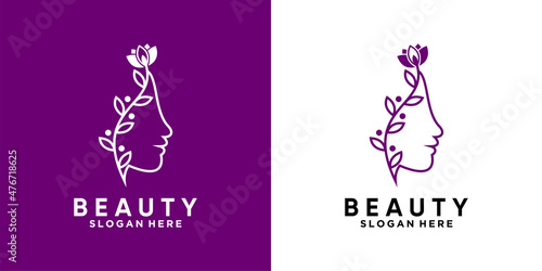 beauty logo design with unique and creative concept