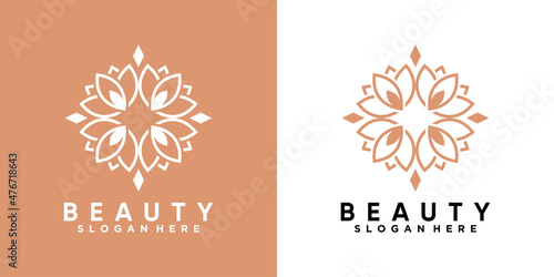 beauty logo design with unique and creative concept