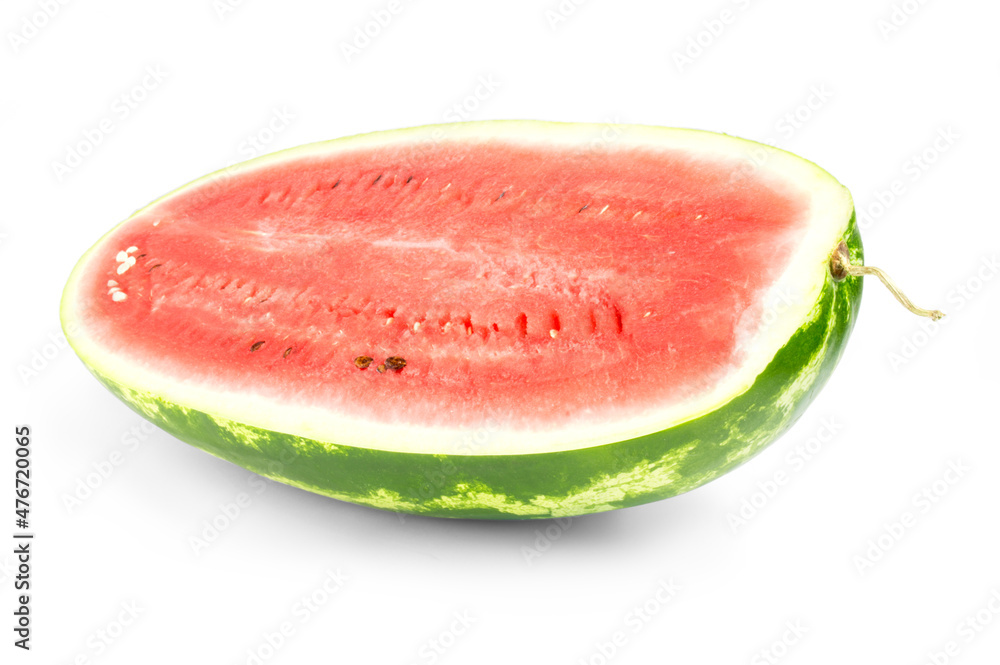 Half of watermelon isolated on white background Half of watermelon isolated on white background