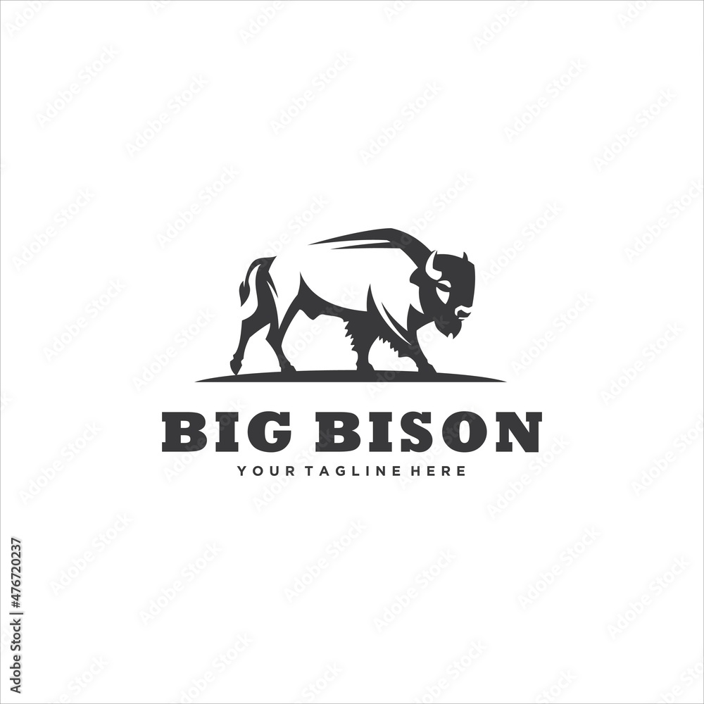 Bison Logo Design Vector Image Bison Logo Design Vector Image