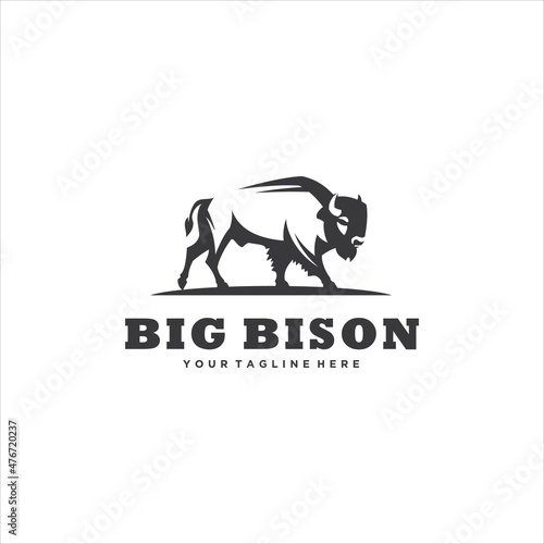Bison Logo Design Vector Image