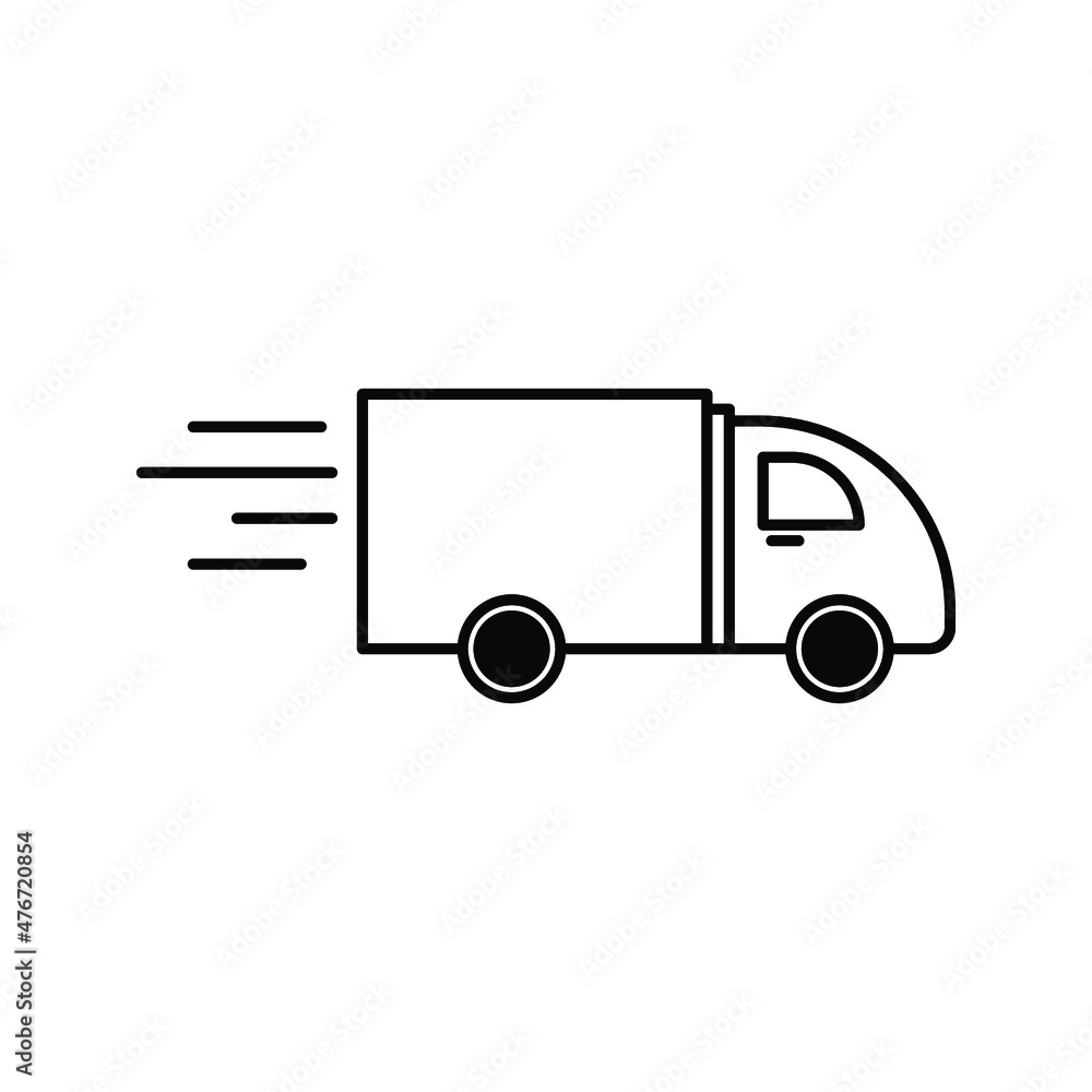 fast delivery truck icon, express delivery, quick move color editable fast delivery truck icon, express delivery, quick move color editable