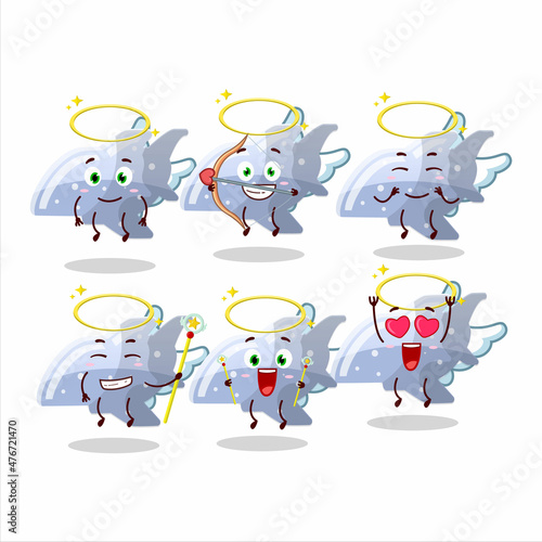 Plane blue gummy candy cartoon designs as a cute angel character