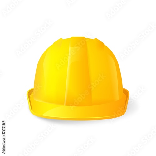 Yellow safety helmet
