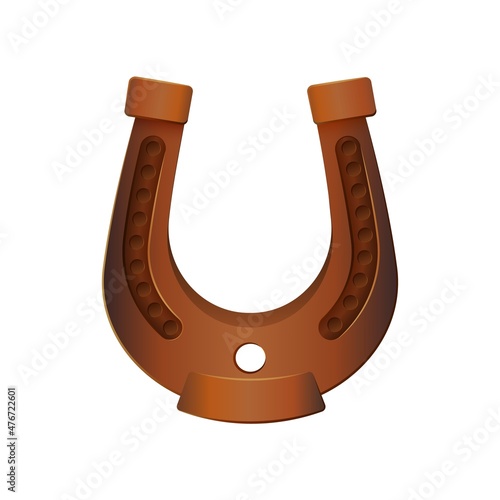 Rusty horseshoe. Talisman symbol of good luck