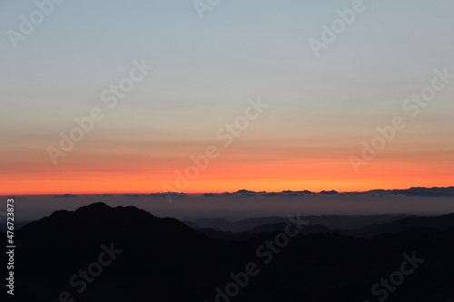 Egypt. Dawn on Mount Moses