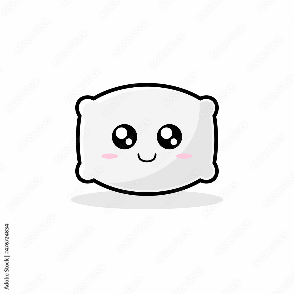 Fototapeta premium Cute Pillow Cartoon Vector Icon Illustration. Flat Cartoon Style - EPS 10 Vector
