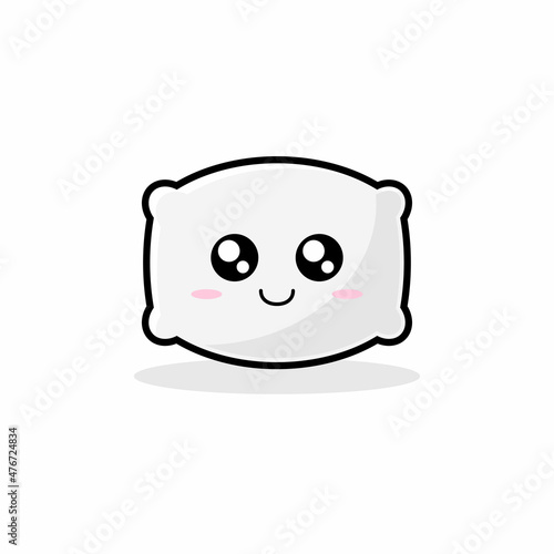 Cute Pillow Cartoon Vector Icon Illustration. Flat Cartoon Style - EPS 10 Vector