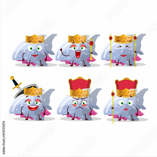 Queen and her magic clothes cartoon of plane blue gummy candy wearing tiara