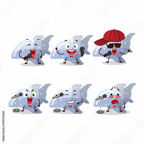 A Cute Cartoon design concept of plane blue gummy candy singing a famous song