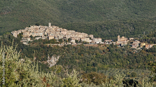 view of Casperia, little village in Sabina, Latium, Italy
