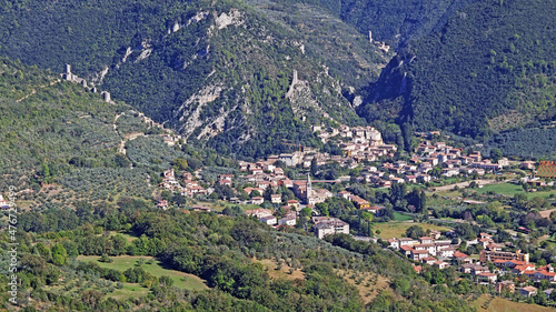 view of ferentillo, valnerina, umbria, italy