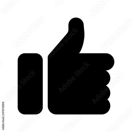 Hand thumb up gesture line icon. Testimonials, like and customer relationship management concept. Simple outline style. Vector illustration isolated on white background.