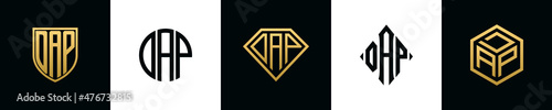 Initial letters DAP logo designs Bundle photo