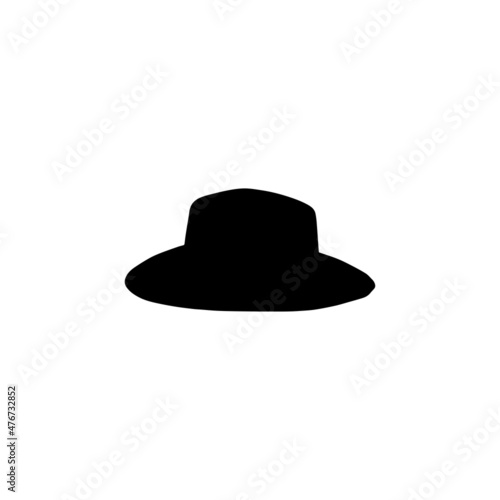 Jewish hat icon. Simple style Tu Bishvat day poster background symbol. Logo design element. T-shirt printing. Vector for sticker.
