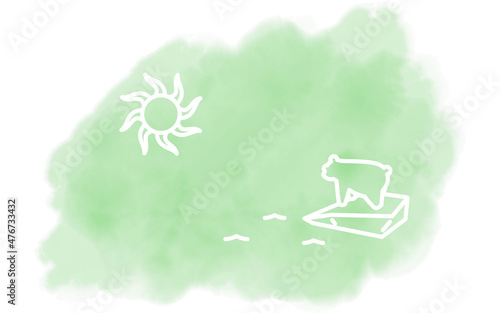 水彩風、SDGs ゴール13、気候変動に具体的な対策を