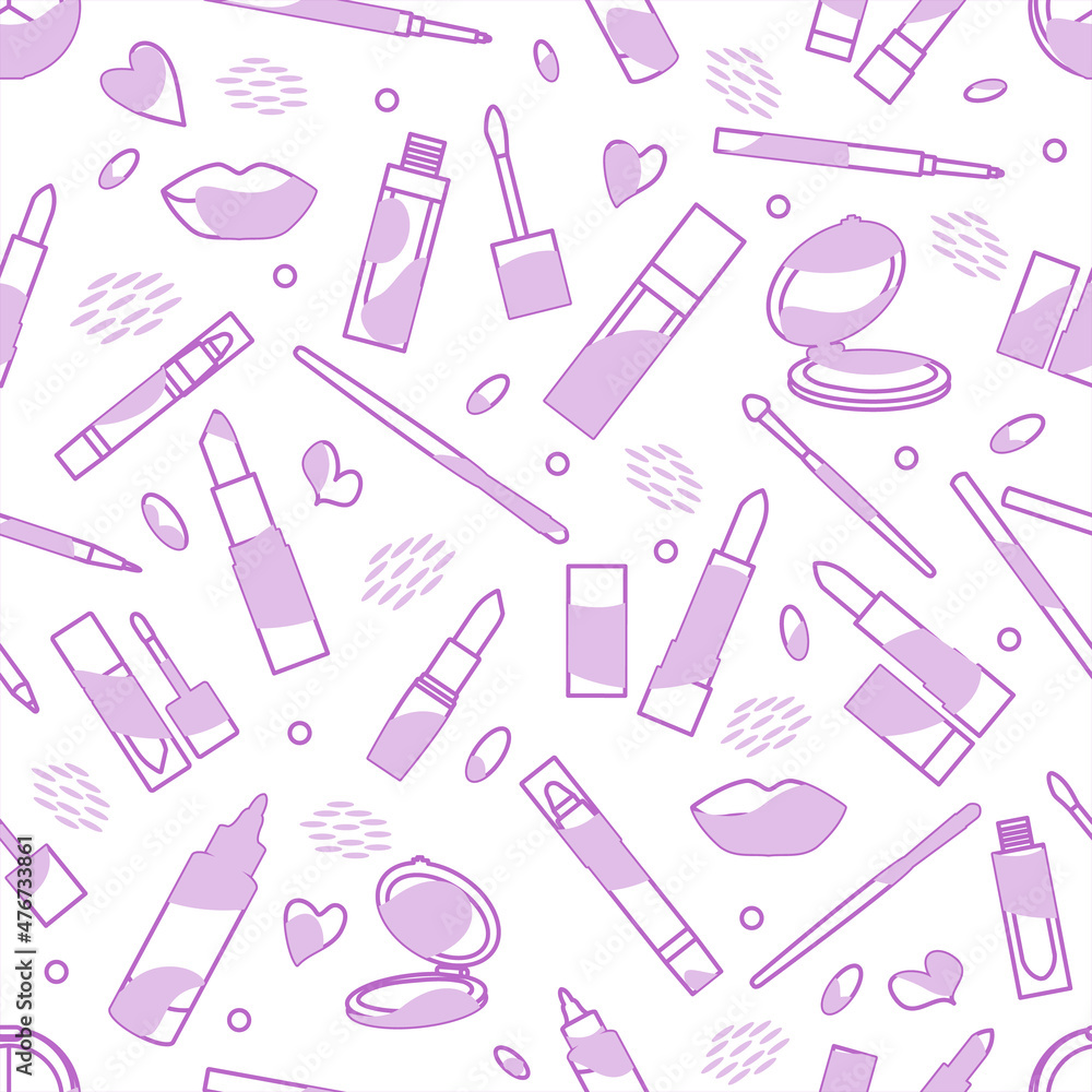 Pattern Decorative cosmetics Makeup Beauty salon Pattern Decorative cosmetics Makeup Beauty salon