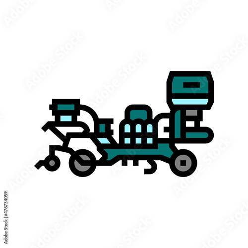 plastic mulch layer farm equipment color icon vector. plastic mulch layer farm equipment sign. isolated symbol illustration