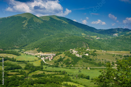 Landscape along the road from Norcia to Cittareale  Umbria