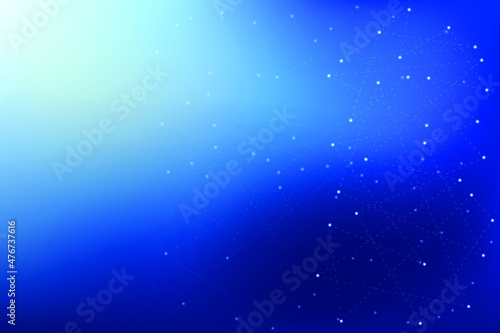 Abstract geometric blue color background with futuristic light. Vector illustration.