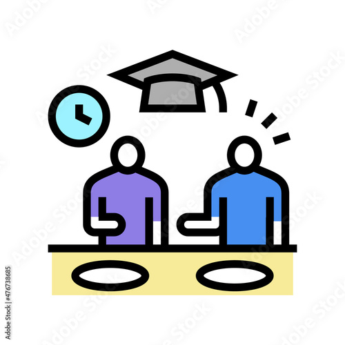 campus canteen color icon vector. campus canteen sign. isolated symbol illustration
