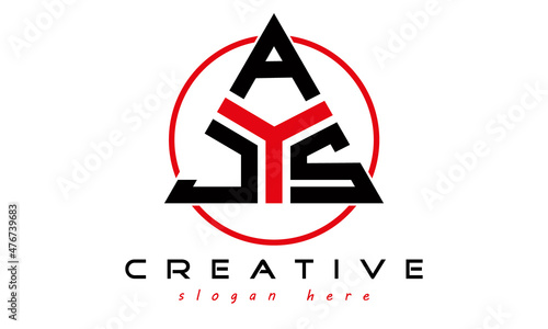 emblem badge with wings JAS letter logo design vector, business logo, icon shape logo, stylish logo template
