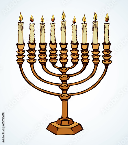 Menorah. Vector drawing