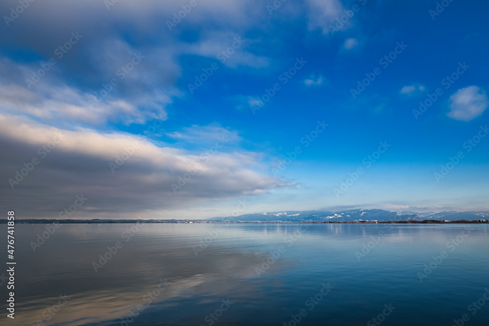 Silence on the autumnal lake shore Silence on the autumnal lake shore