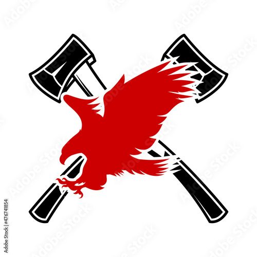 eagle and ax symbol vector