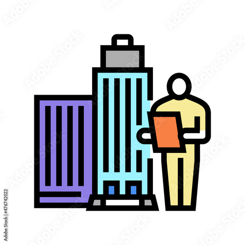 professional school color icon vector. professional school sign. isolated symbol illustration