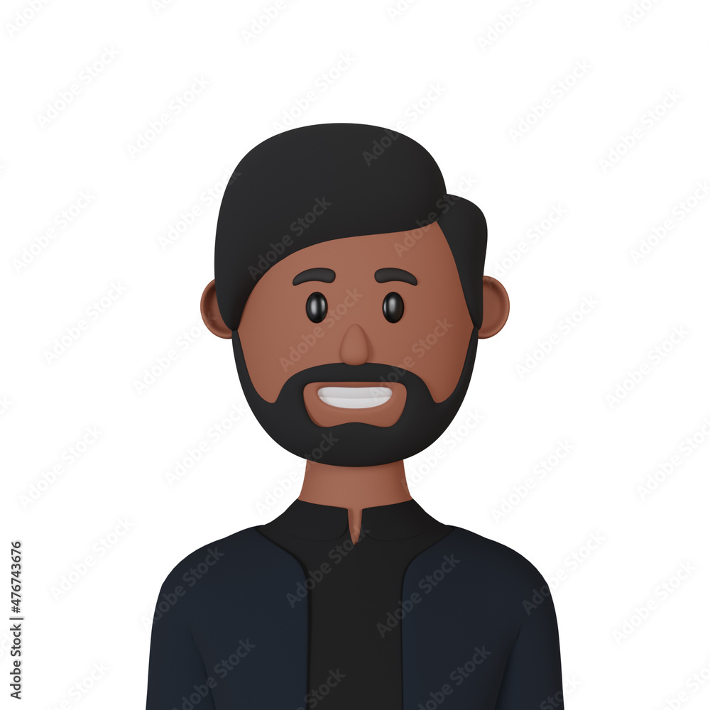 3d rendering man cartoon avatar